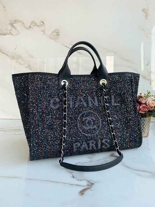 Bolsa Chanel Deauville Sequin Tote Bag