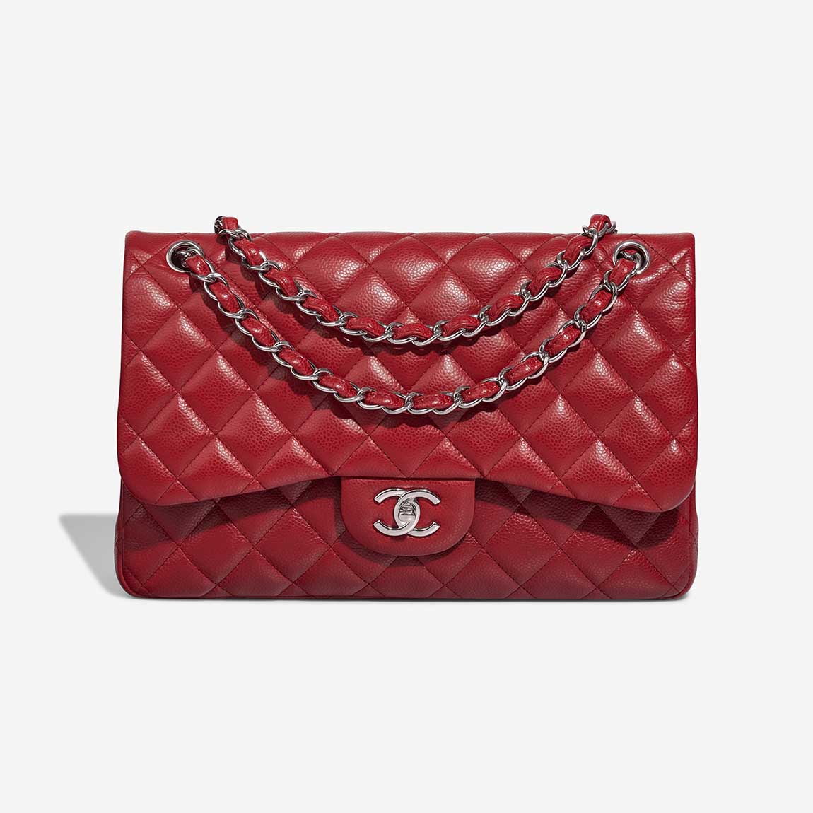 Bolsa Chanel Classic Flap Jumbo Vermelho